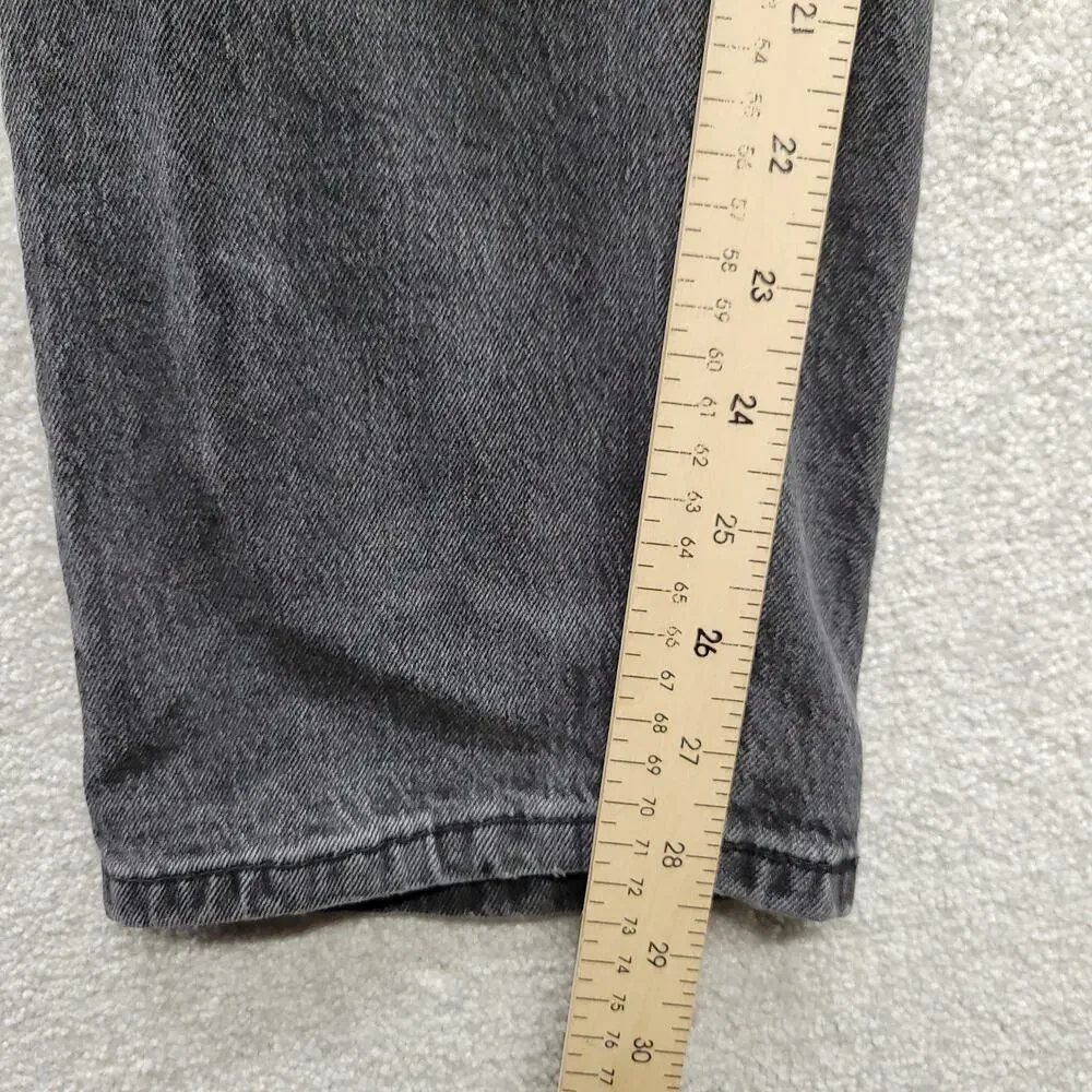 Levis 505 Jeans Mens 34x29 Gray Straight Leg Regular Fit Denim Pants Fade